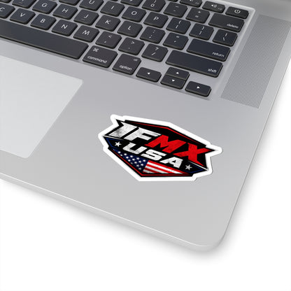 TFMX USA Flag Logo Kiss-Cut Sticker — Patriotic Motorsports Decal