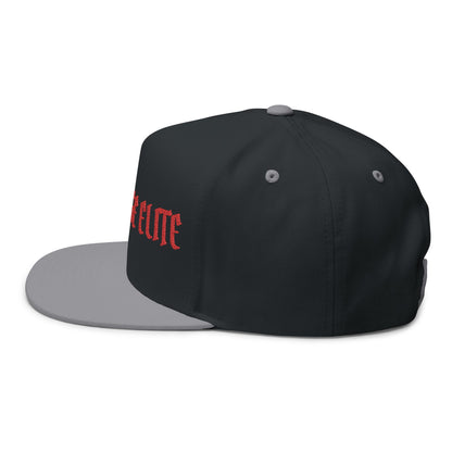 Embroidered Flat Bill Cap — "Red Horse Elite" Gothic Logo