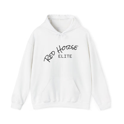 Red Horse Elite Hoodie — Minimal Script Logo Pullover