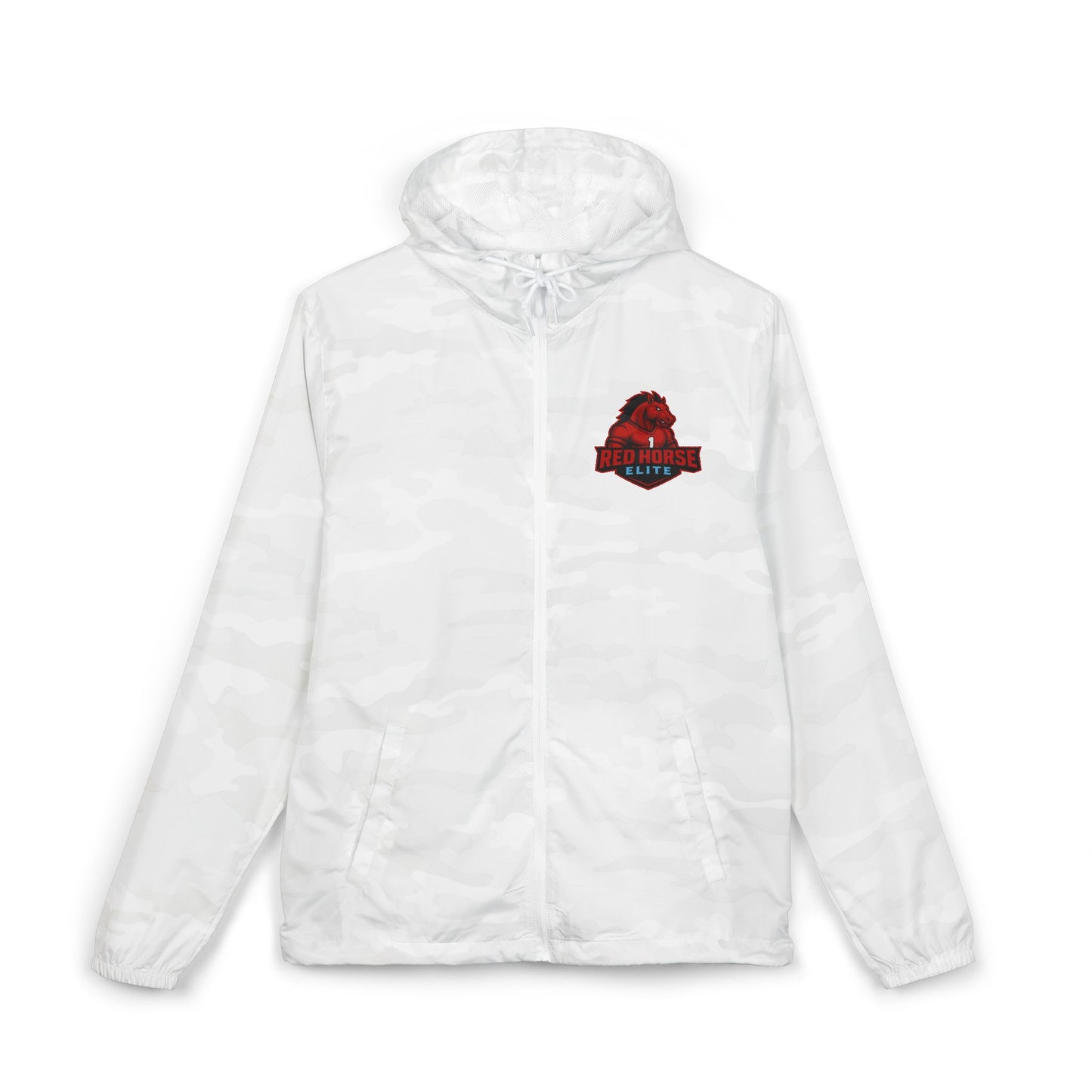 Windbreaker Jacket — 'The Herd' Red Graphic Hooded Windbreaker