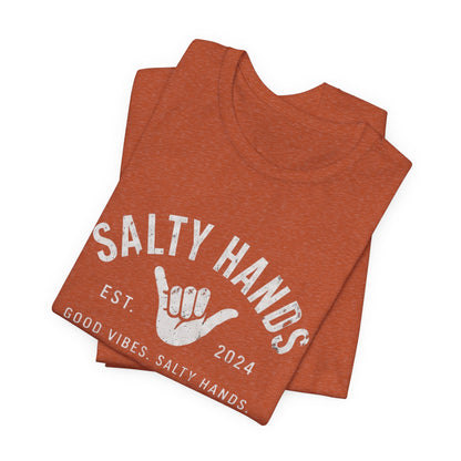 Salty Hands Tee — Good Vibes Surf T‑Shirt