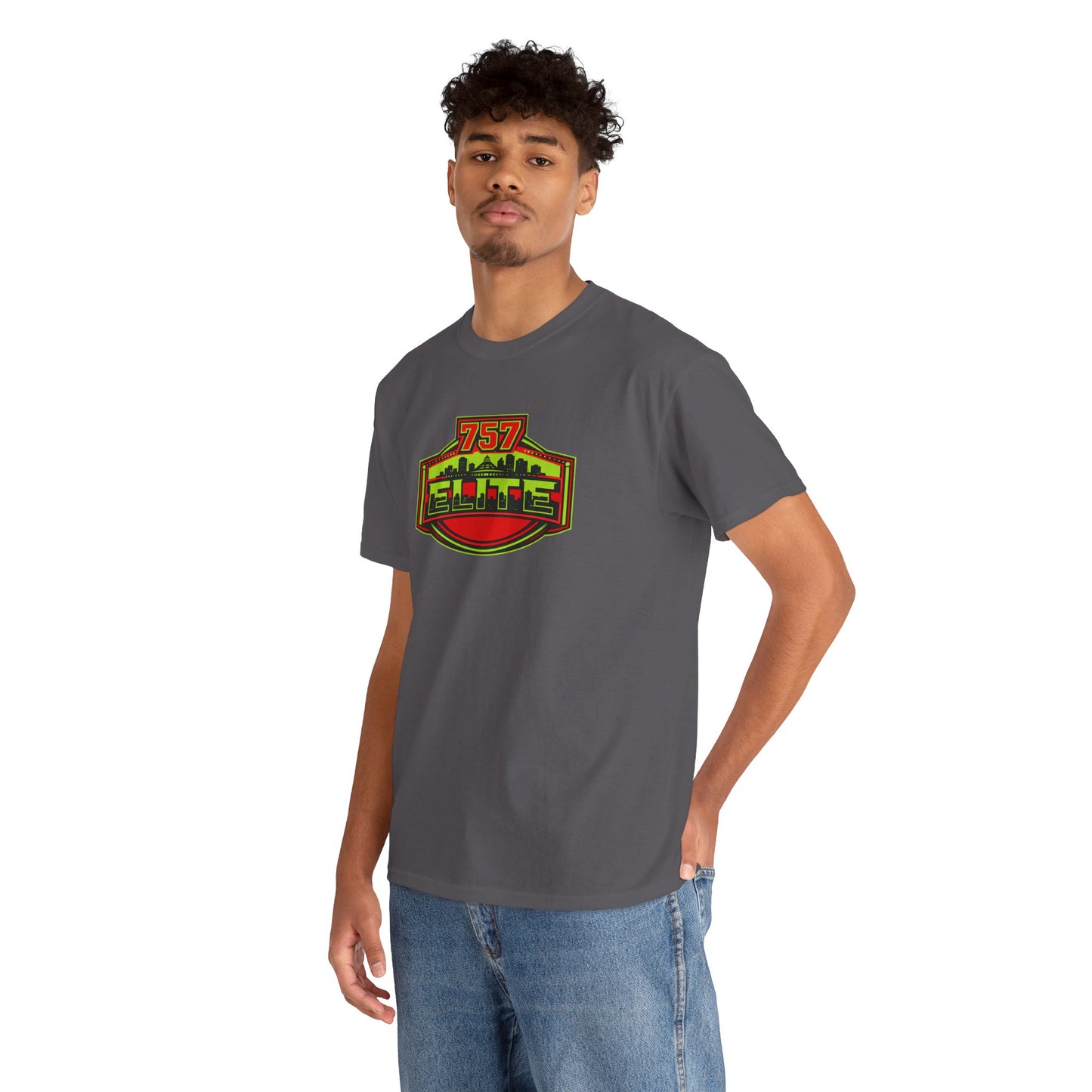 757 Elite Logo T-Shirt — Vintage City Skyline Graphic Tee