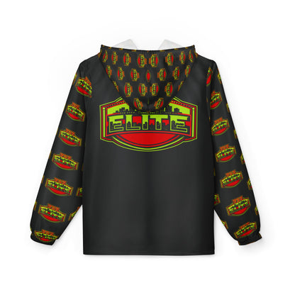 Elite Logo Windbreaker Jacket — All-Over Print Lightweight Hooded Jacket