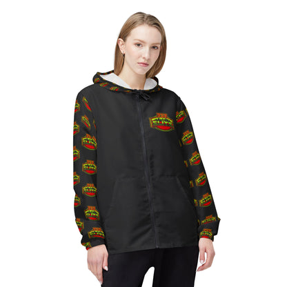 Elite Logo Windbreaker Jacket — All-Over Print Lightweight Hooded Jacket