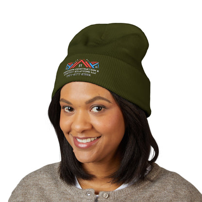 Embroidered Tribal Chevron Cuffed Beanie