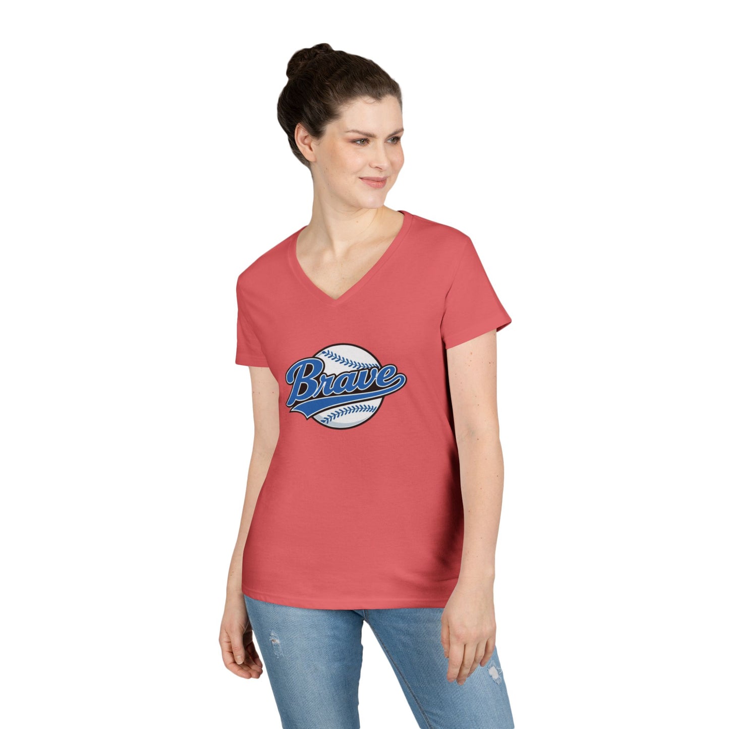 Brave Baseball V-Neck Tee