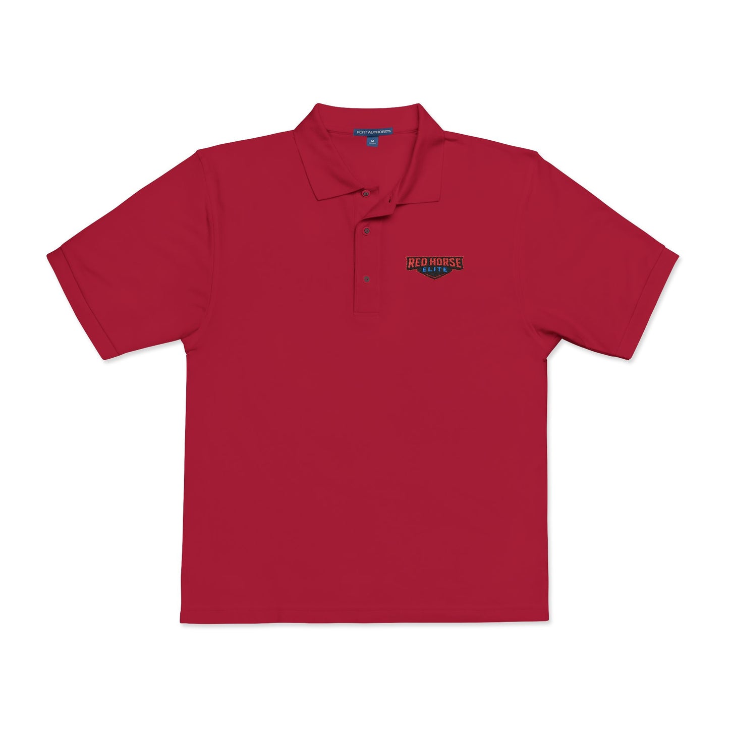 Embroidered Red Horse Elite Polo Shirt