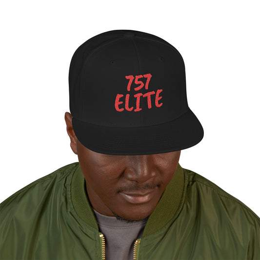 Snapback Hat — Red Embroidered