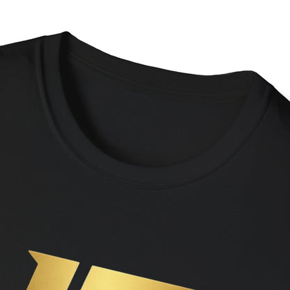 Iron Fit USA T-Shirt — Gold Logo Gym Tee
