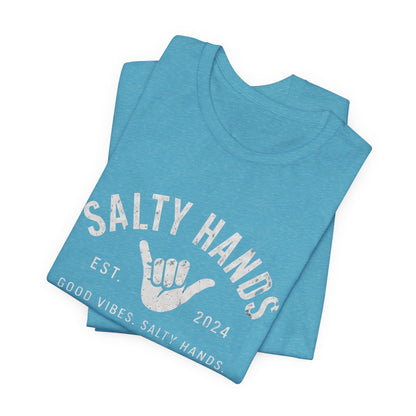 Salty Hands Tee — Good Vibes Surf T‑Shirt
