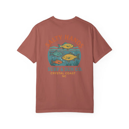 Salty Hands Surf & Sun T-Shirt — Crystal Coast Fishing Graphic Tee
