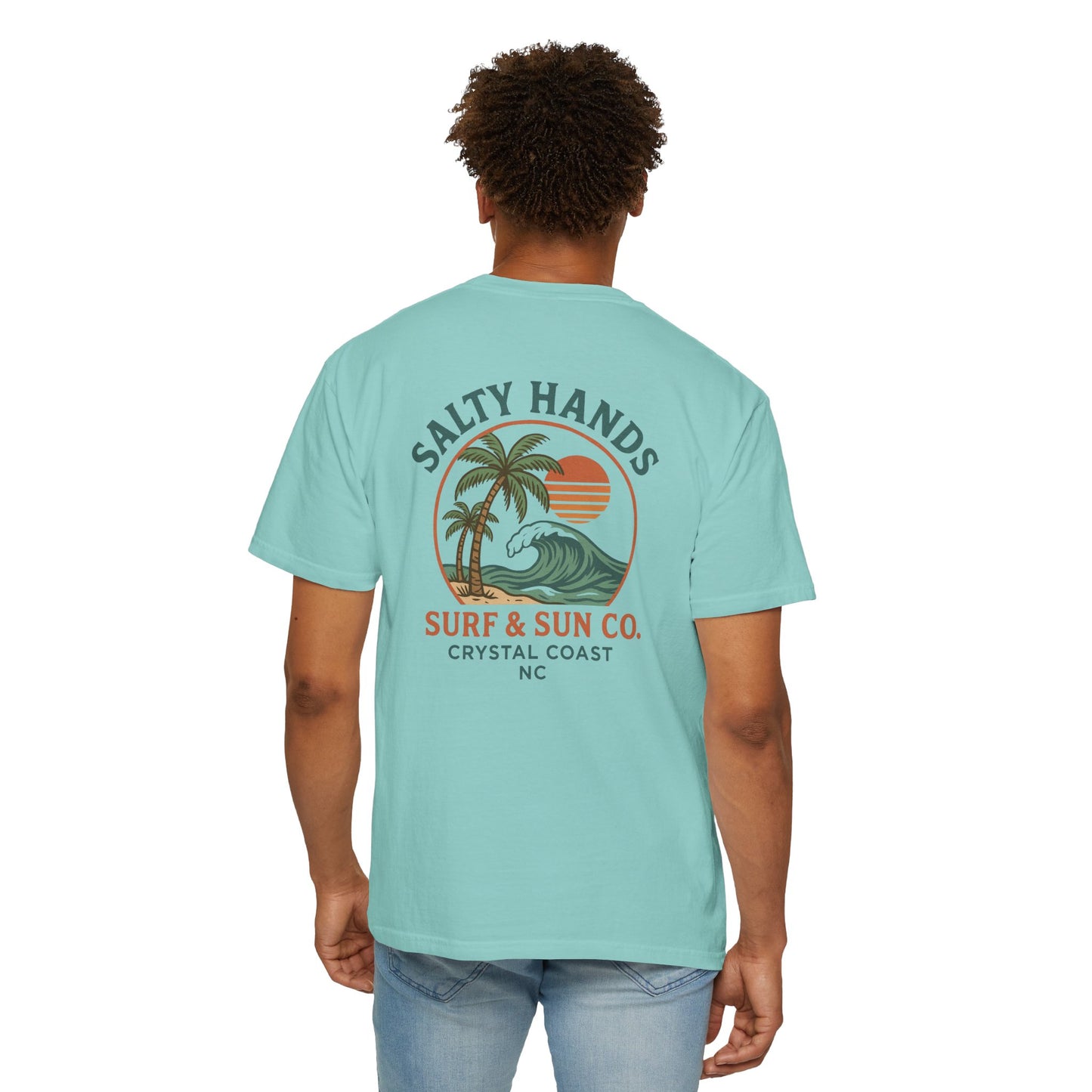 Salty Hands Surf & Sun T-Shirt — Crystal Coast Graphic Tee