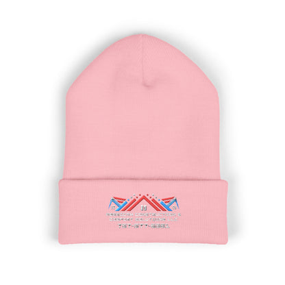 Embroidered Tribal Chevron Cuffed Beanie