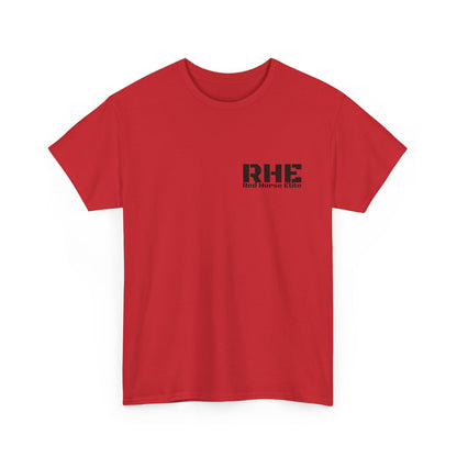 RHE Minimal Logo Tee — Small Chest Print Casual T‑Shirt