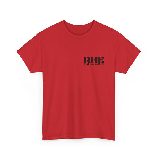 RHE Minimal Logo Tee — Small Chest Print Casual T‑Shirt