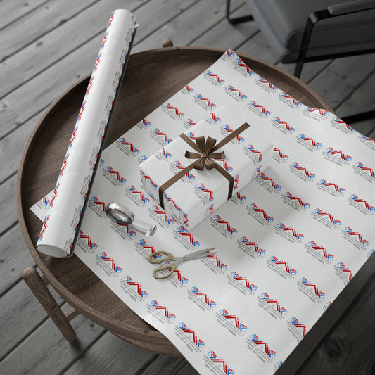 Patriotic Union Jack Accent Wrapping Paper Roll