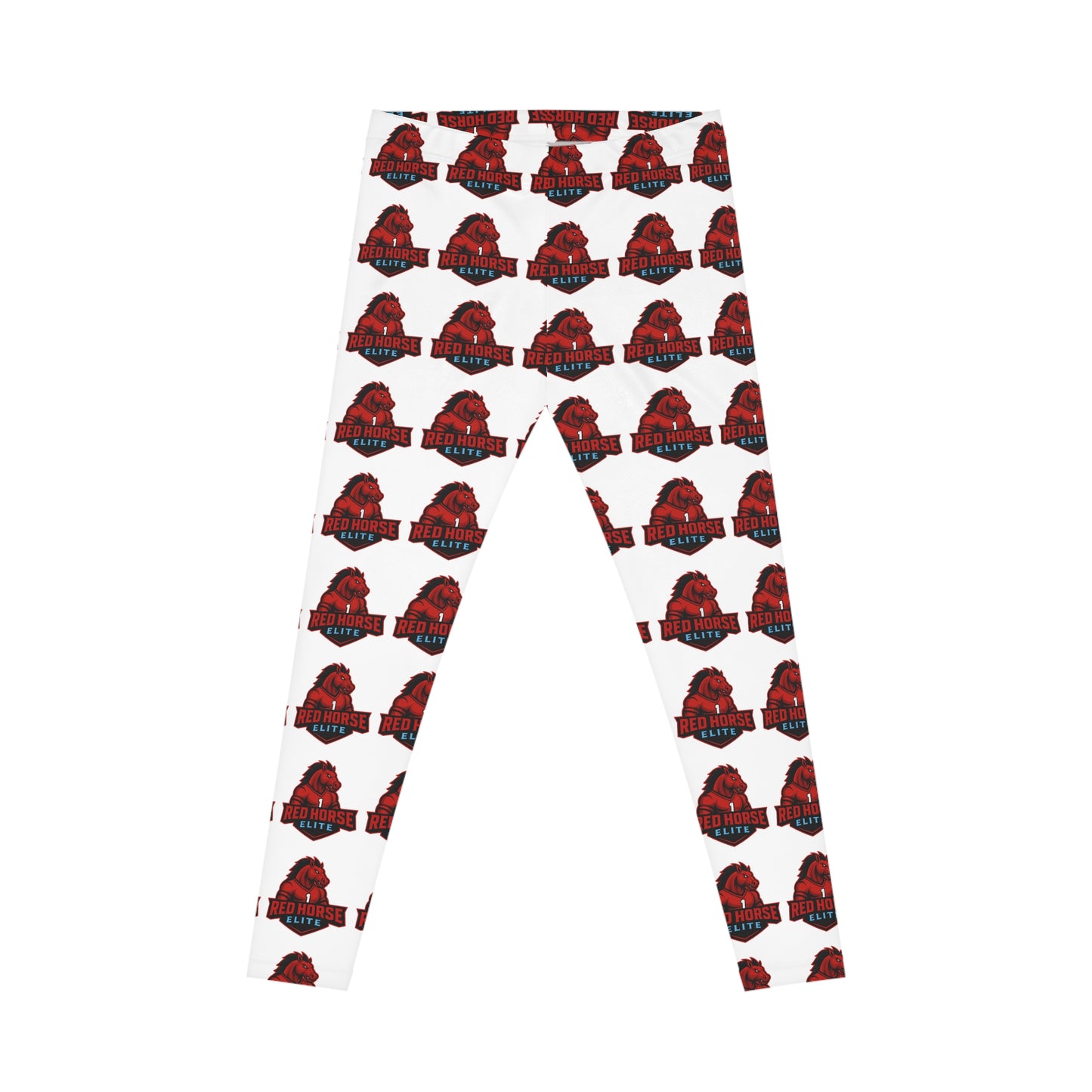 Women Red Horse Logo Pattern Leggings