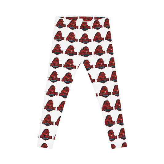 Women Red Horse Logo Pattern Leggings