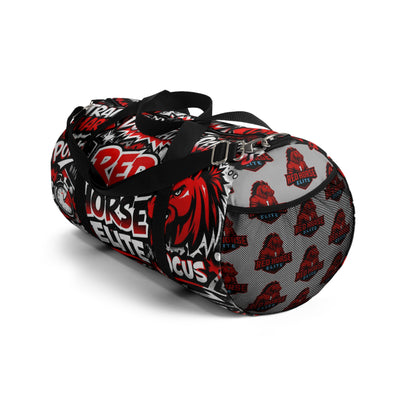 Red Horse Elite Duffel Bag — Motivational Gym Travel Bag with Bold Graphic