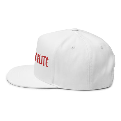 Embroidered Flat Bill Cap — "Red Horse Elite" Gothic Logo