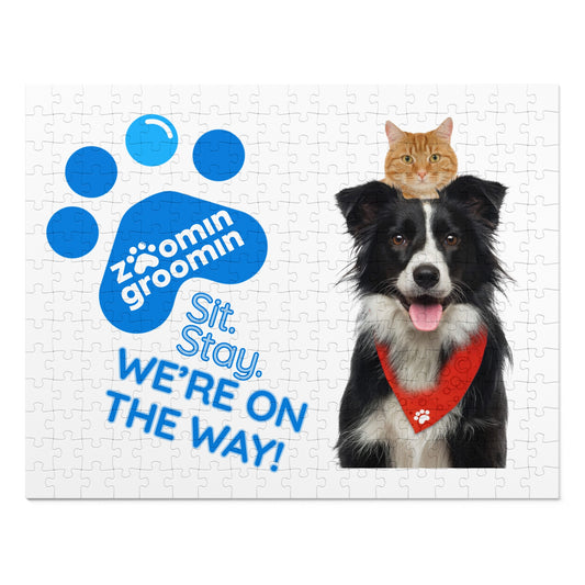 Custom Zoomin Groomin Themed Puzzle, Perfect Gift for Pet Lovers, Family Fun Game, Unique Decor, Dog Cat Lovers Puzzle, Mindful Activity